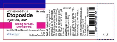 Etoposide 100mg/5ml Label (Etoposide 100mg Vial)